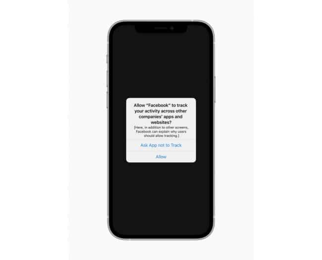  La fonction App Tracking Transparency sera disponible au printemps sur iOS &copy; Apple