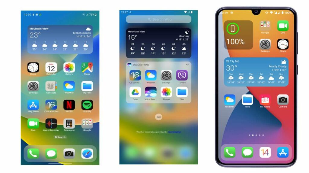 Organiser ses apps comme sur iOS et profiter de son interface &eacute;pur&eacute;e depuis un smartphone Android est possible avec Launcher iOS 16.
